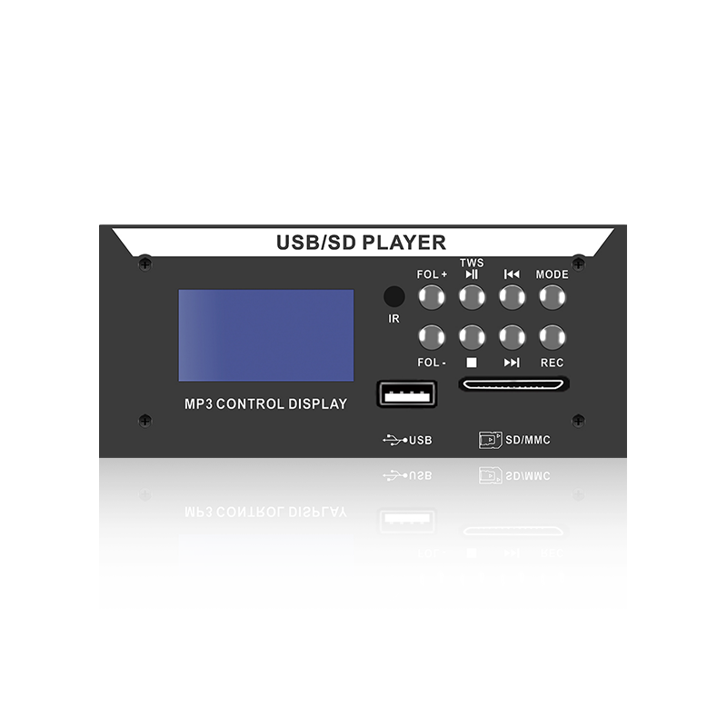 LCD8226: هشت دکمه IR Remote SD/USB کانکتور صفحه نمایش LCD پخش کننده MP3 با بلوتوث، TWS