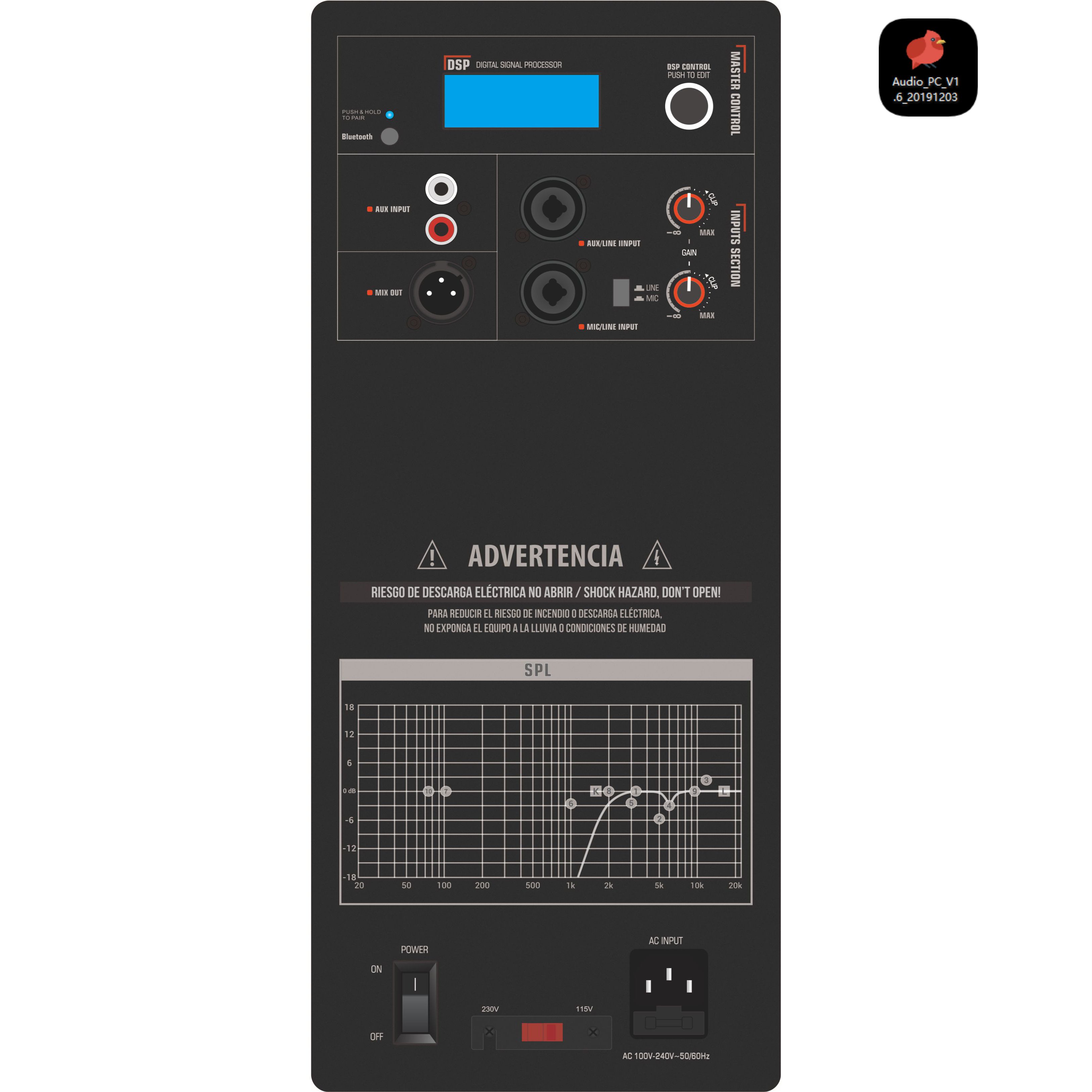 تقویت کننده اسپیکر فعال دو طرفه DSP1901 Pro