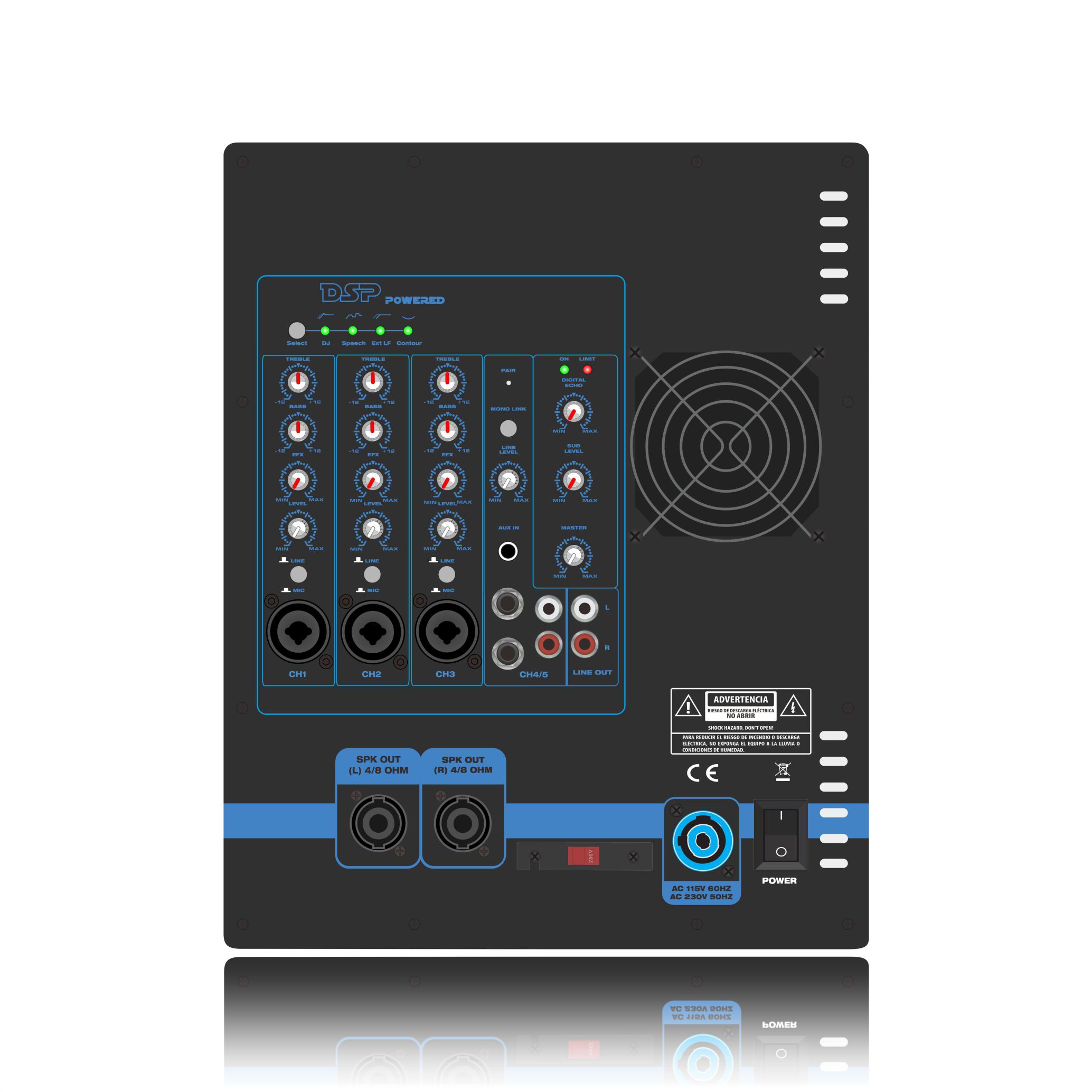 تقویت کننده قدرت سیستم بلندگو آرایه خطی PL82DSP 2.1-2.2