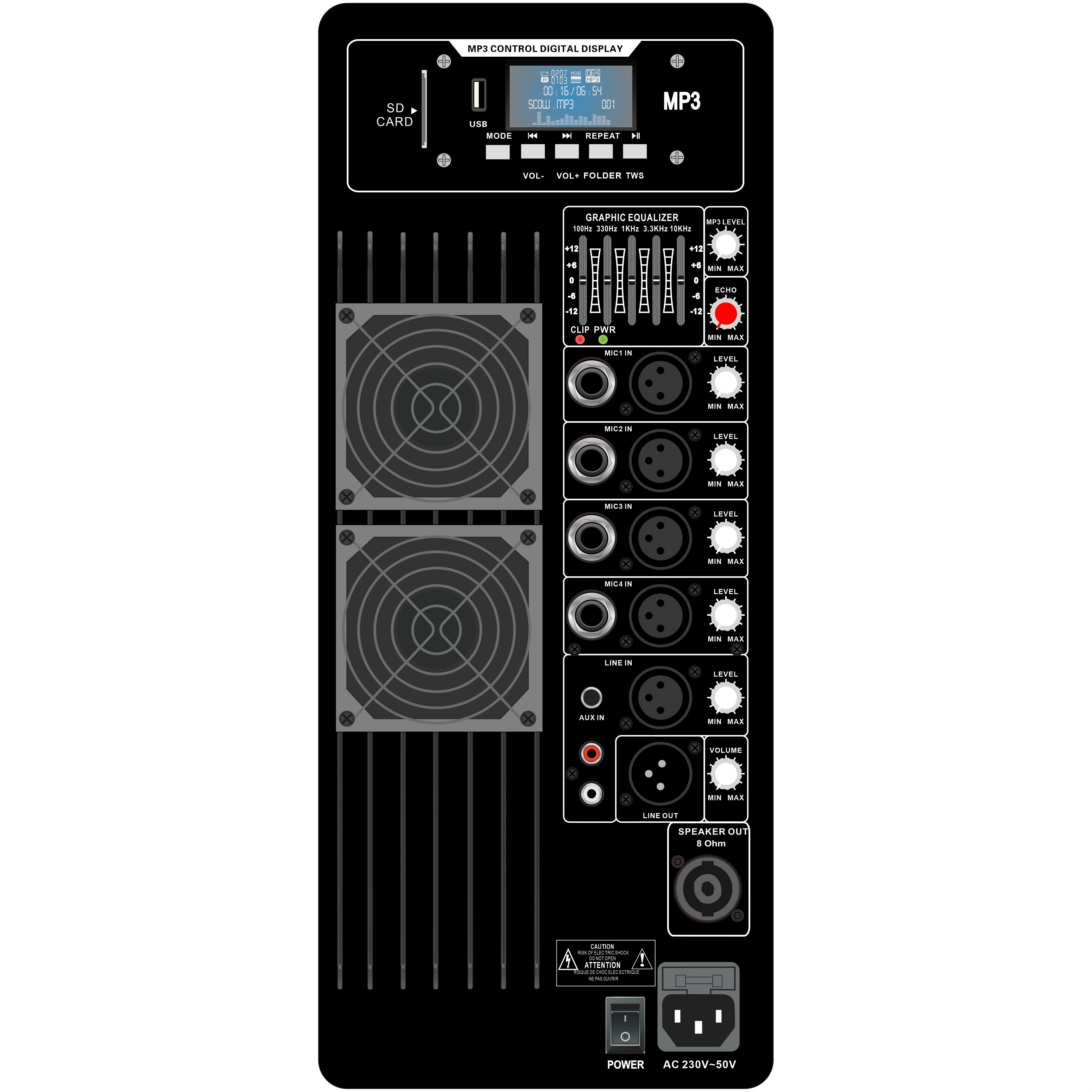 تقویت کننده بلندگوی چند کاناله کلاس AB PL67