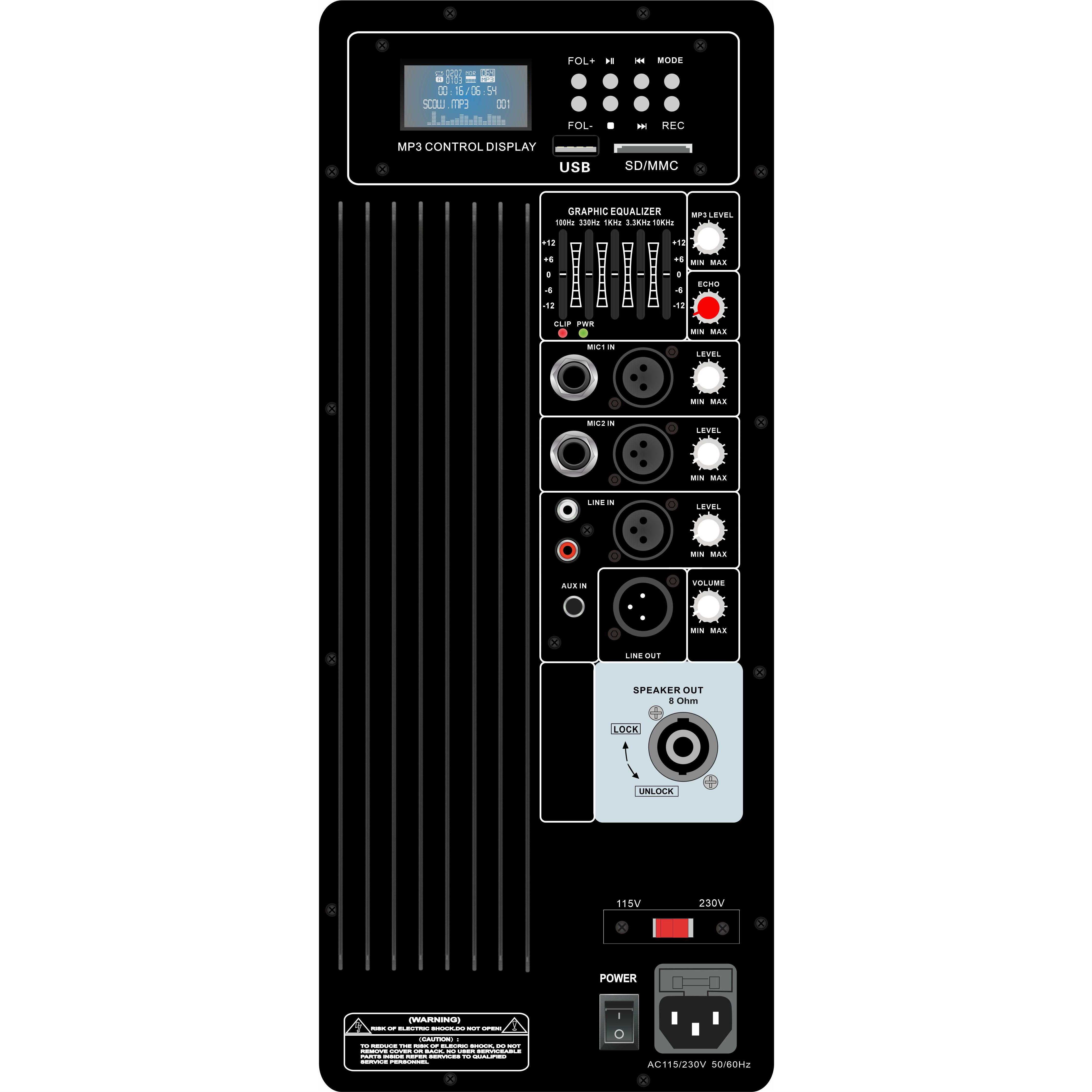 تقویت کننده بلندگو سیستم کلاس AB PA PL70
