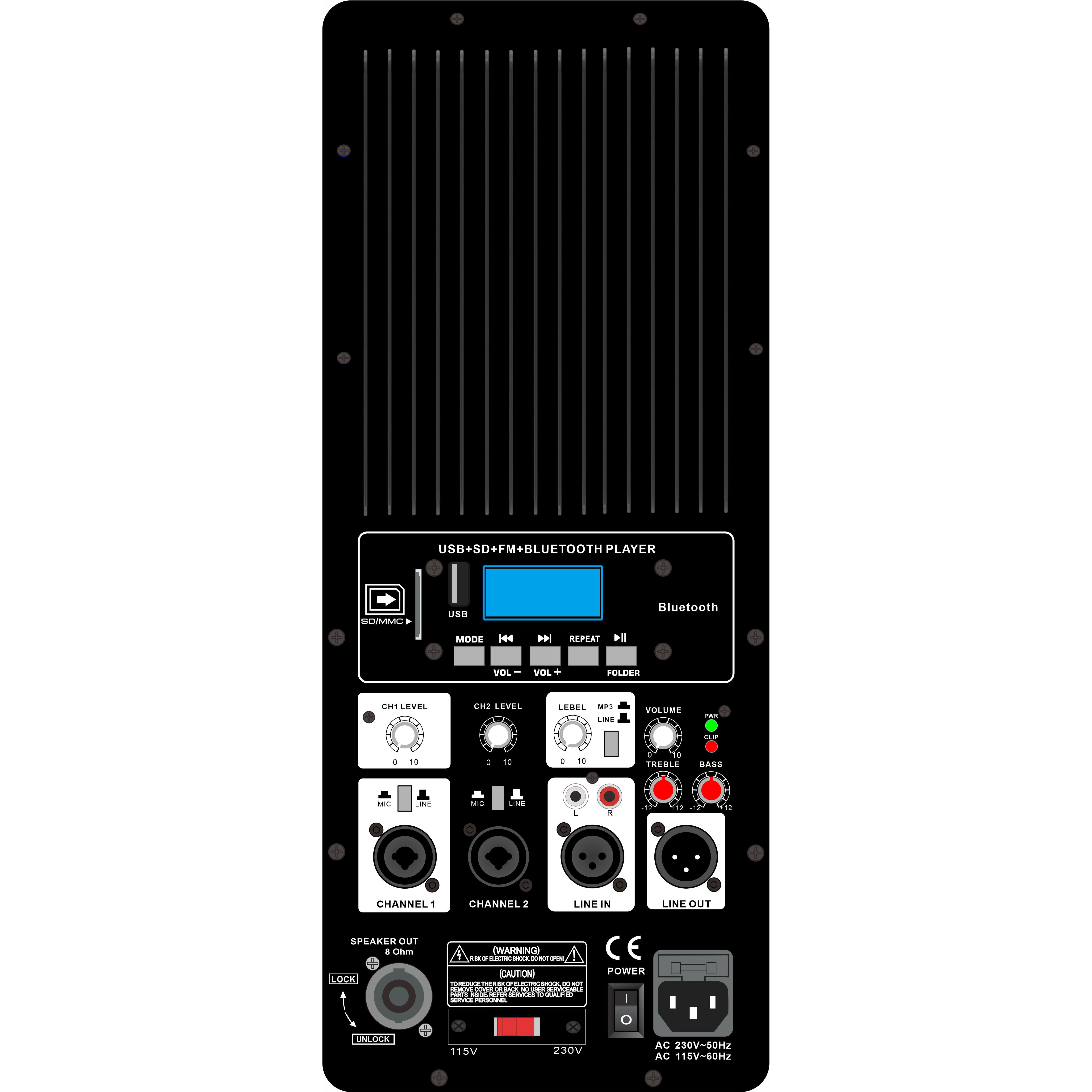 تقویت کننده سیستم PA کلاس H PL76
