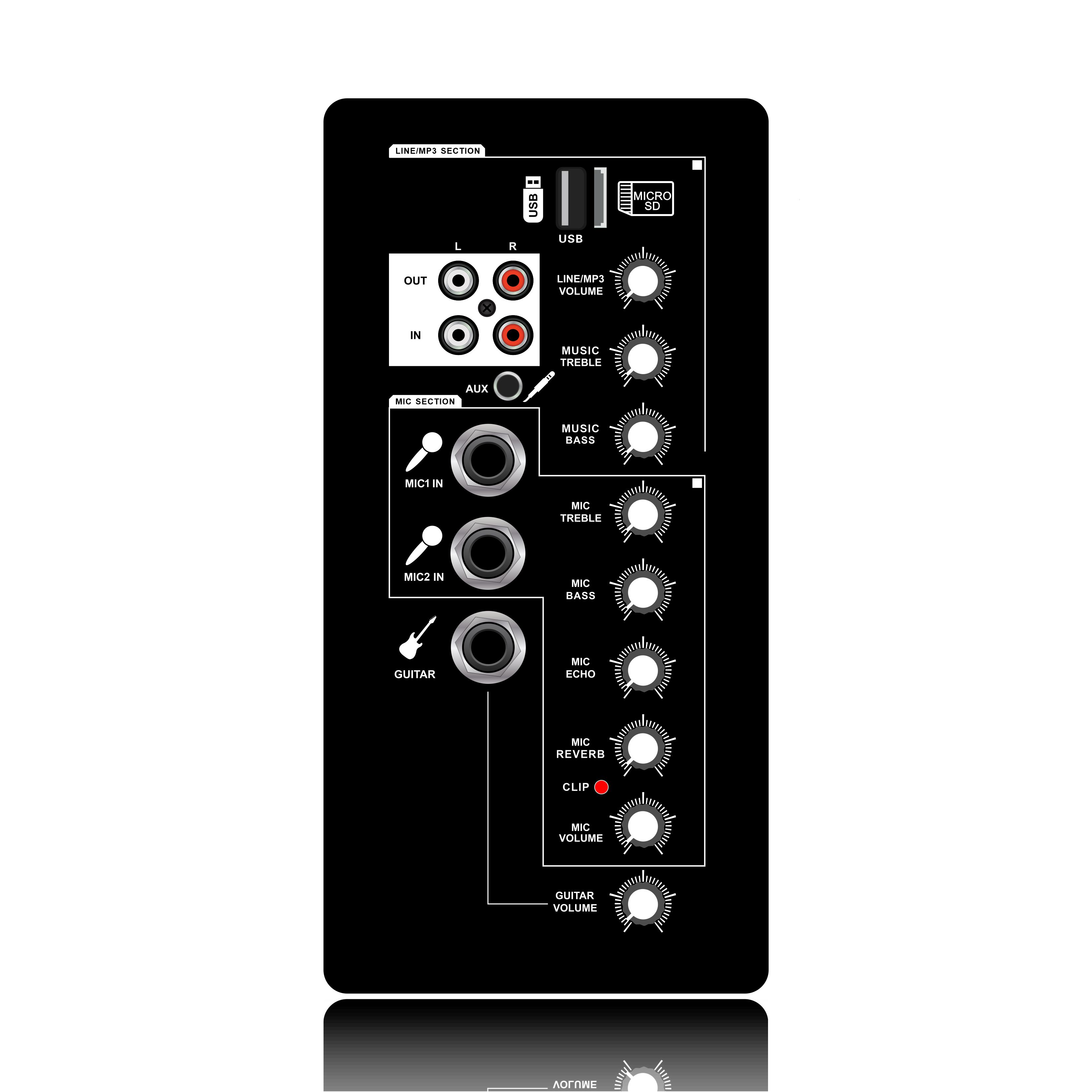 تقویت کننده بلندگو کارائوکه با برد کامل کلاس D BOOM10